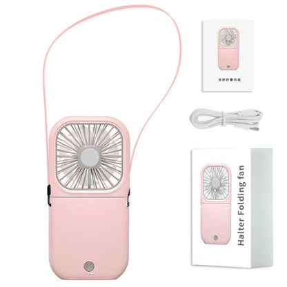 Hands-Free Portable Neck Fan with Adjustable 3-Speed Cooling, Compact and Foldable Design, Perfect for Office, Dorm, and Outdoor Use