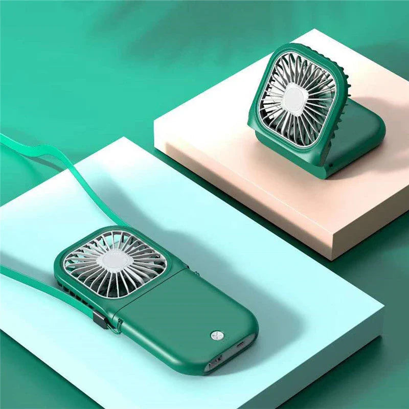 Hands-Free Portable Neck Fan with Adjustable 3-Speed Cooling, Compact and Foldable Design, Perfect for Office, Dorm, and Outdoor Use