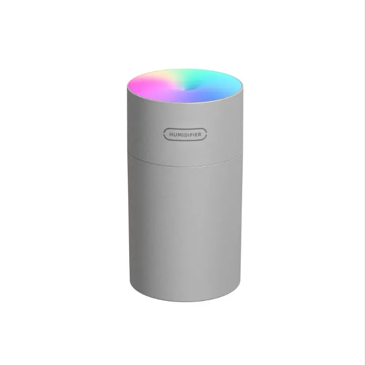 Pink white or navy blue USB desktop humidifier with LED mood lights and 300ml water tank