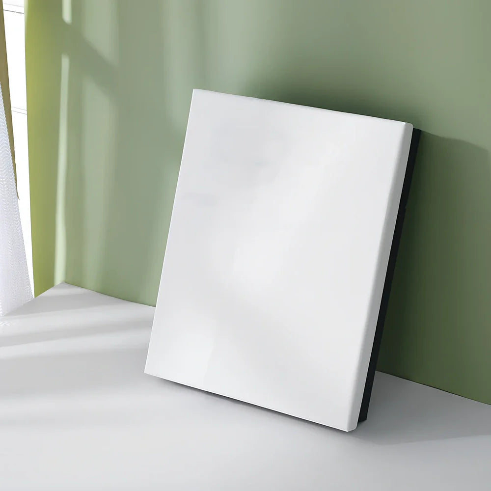 Rectangular gift box showing blue cover with white background, demonstrating thick cardboard construction and clean edges