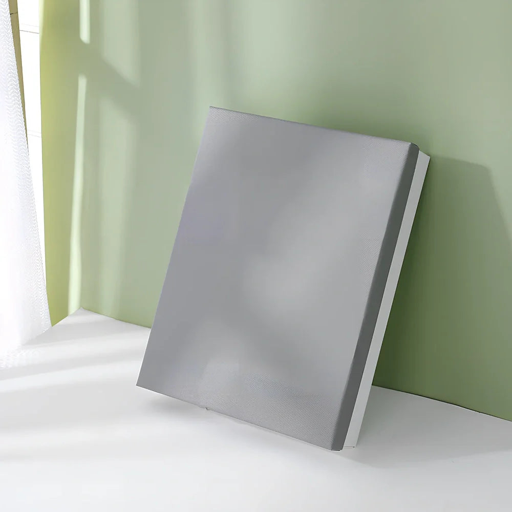 Rectangular gift box showing blue cover with white background, demonstrating thick cardboard construction and clean edges