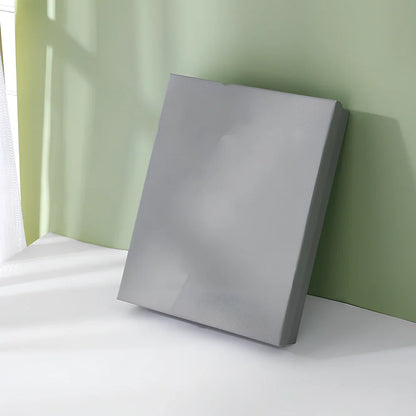 Rectangular gift box showing blue cover with white background, demonstrating thick cardboard construction and clean edges