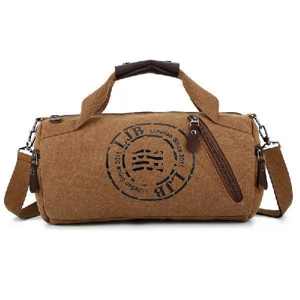 Canvas large-capacity travel shoulder bag in multiple colors