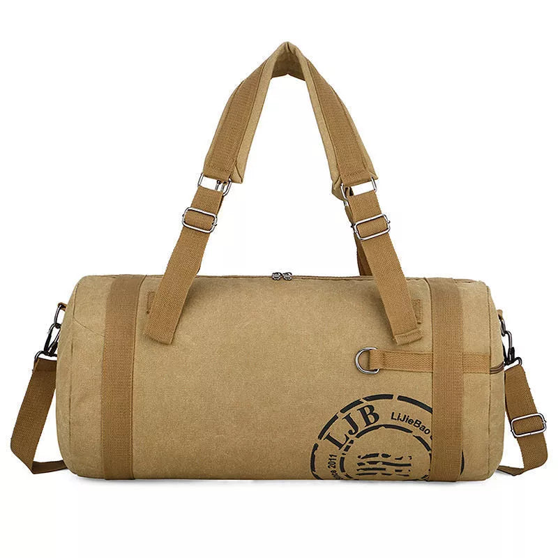 Canvas large-capacity travel shoulder bag in multiple colors