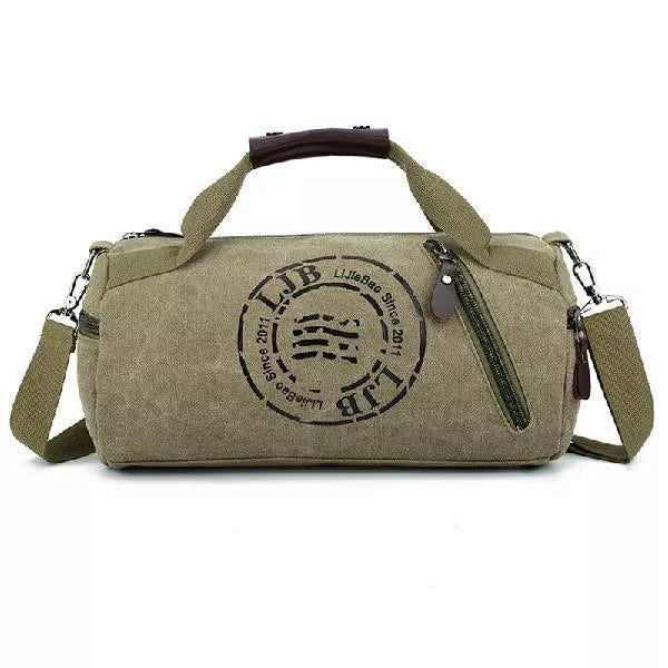 Canvas large-capacity travel shoulder bag in multiple colors