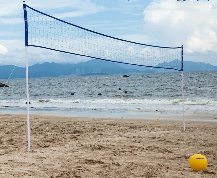 Adjustable height folding volleyball net for outdoor sports, durable and lightweight