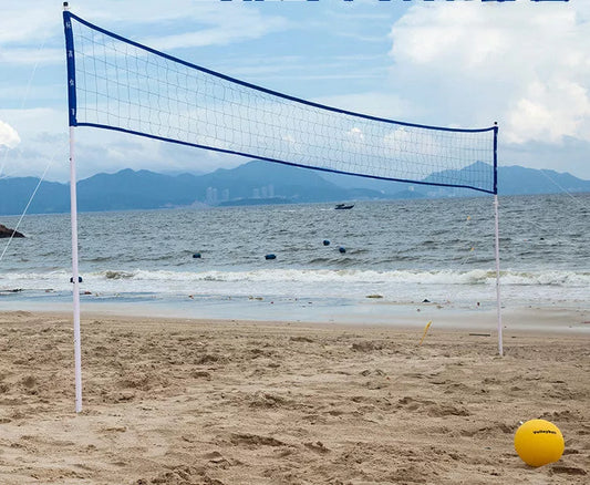 Adjustable height folding volleyball net for outdoor sports, durable and lightweight