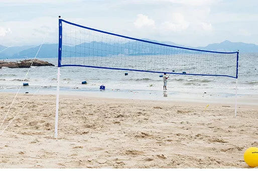 Adjustable height folding volleyball net for outdoor sports, durable and lightweight