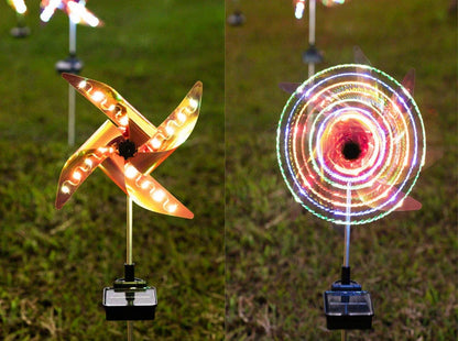 LED Solar Wind Spinner Light for garden and outdoor decoration