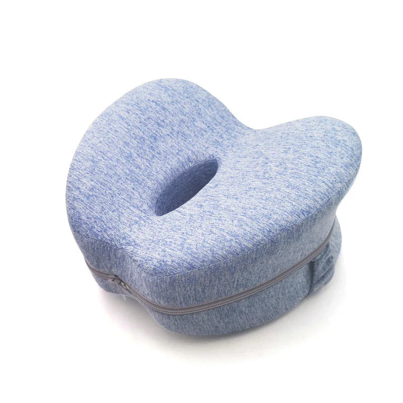 Ergonomic apple-shaped memory foam pillow with breathable fabric and adjustable design for comfortable sleep