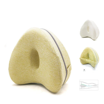 Ergonomic apple-shaped memory foam pillow with breathable fabric and adjustable design for comfortable sleep