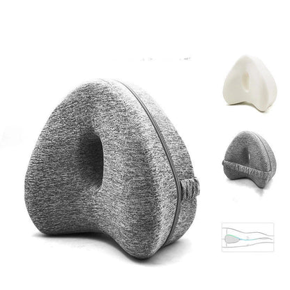 Ergonomic apple-shaped memory foam pillow with breathable fabric and adjustable design for comfortable sleep