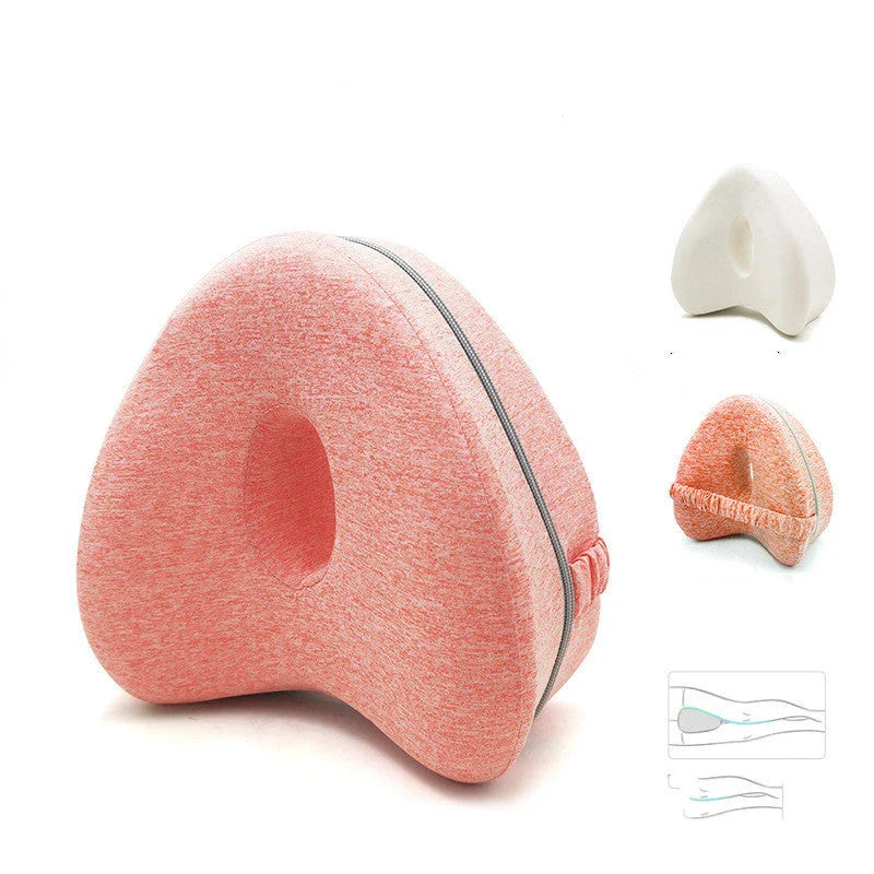 Ergonomic apple-shaped memory foam pillow with breathable fabric and adjustable design for comfortable sleep