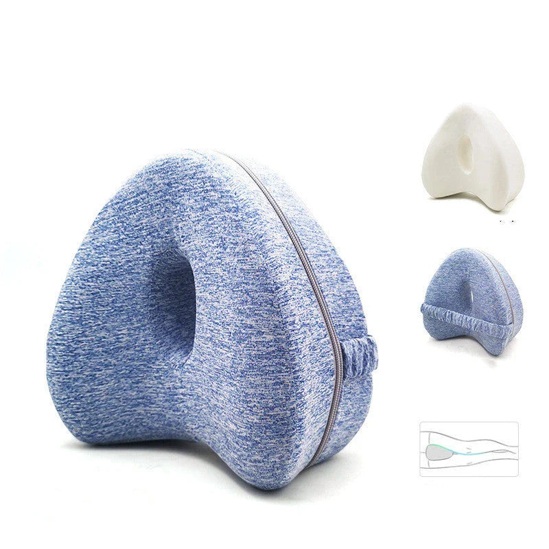 Ergonomic apple-shaped memory foam pillow with breathable fabric and adjustable design for comfortable sleep