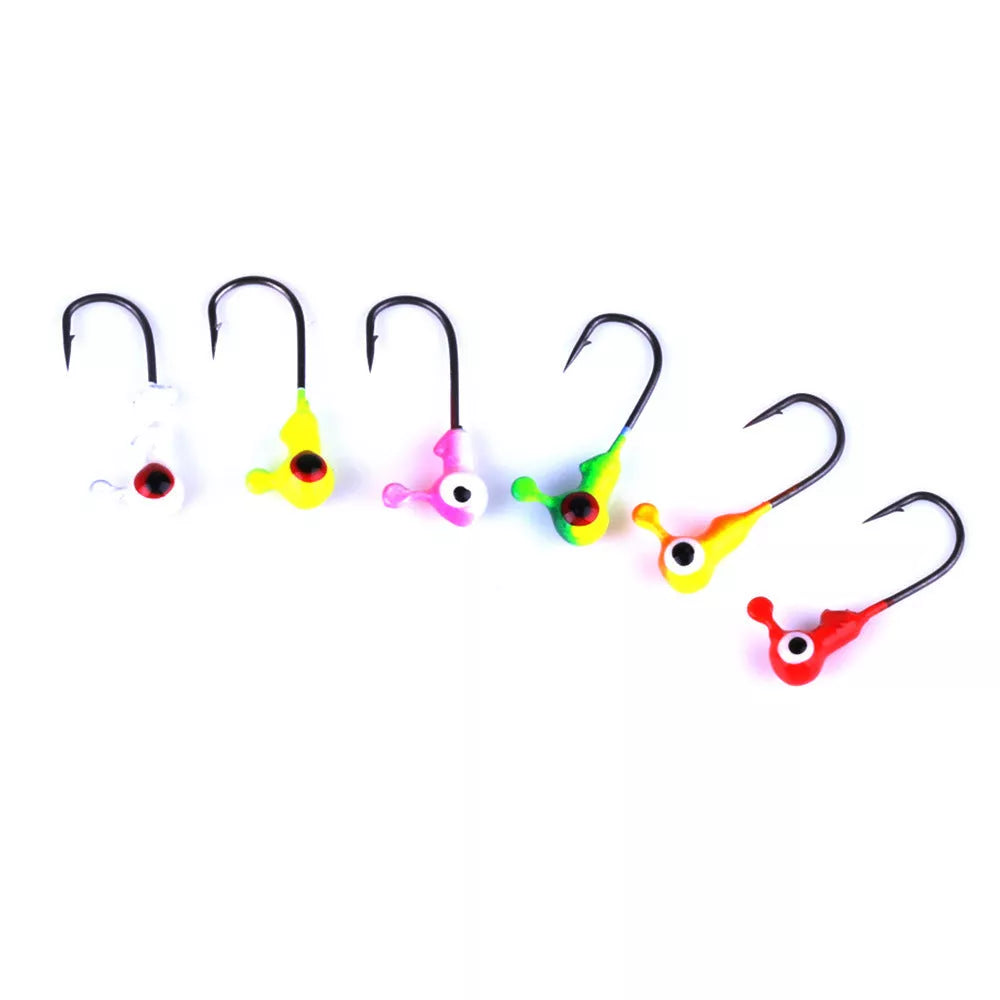 50 1g lead fishing hooks in mixed colors for outdoor fishing