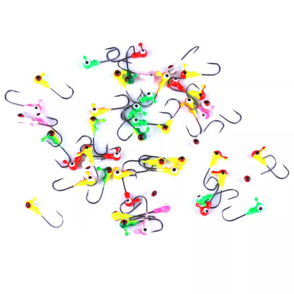 50 1g lead fishing hooks in mixed colors for outdoor fishing