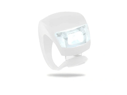 LED bike safety light with clip-on design and silicone body in multiple colours