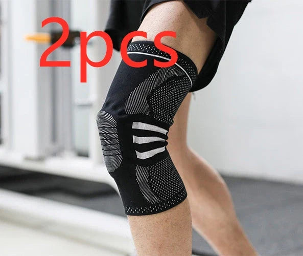 Premium knee brace sleeve made with breathable nylon fabric for sports, running, and fitness activities