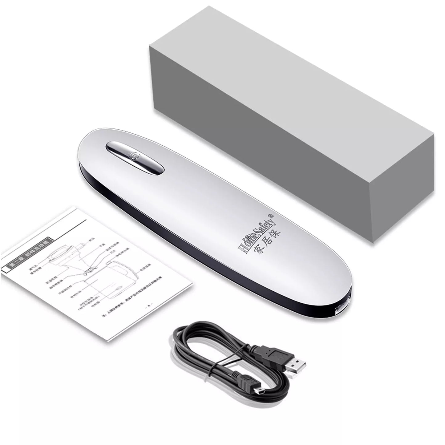 Compact UV disinfection lamp with USB cable, perfect for sterilizing small items on the go