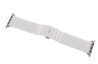 Ceramic chain strap for Apple Watch in black or white colour options