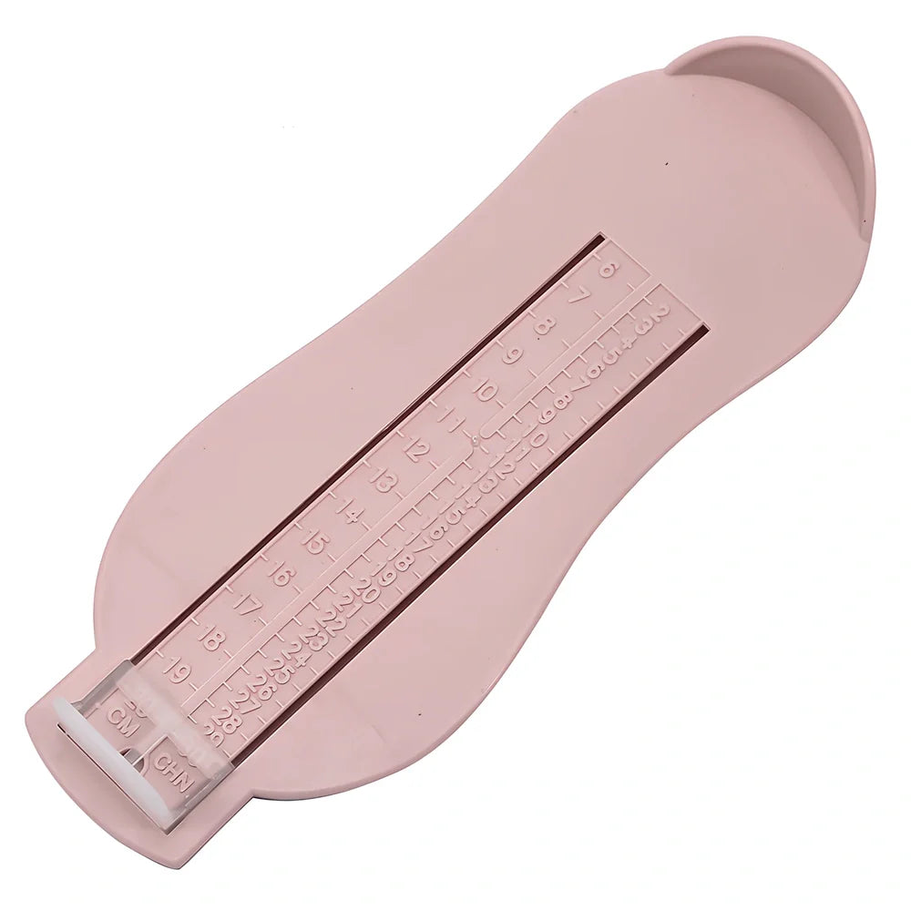 Blue children's foot measuring ruler with 0-20cm scale on ABS plastic 22.7x9x2.5cm