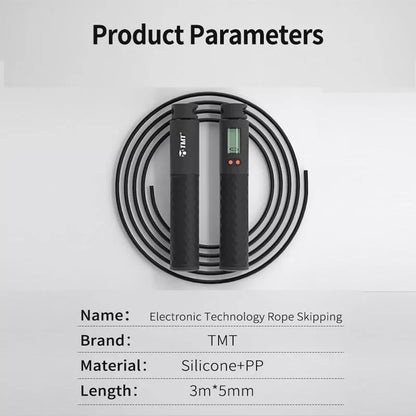 TMT Electronic Wireless Skipping Rope with digital counter and non-slip handle