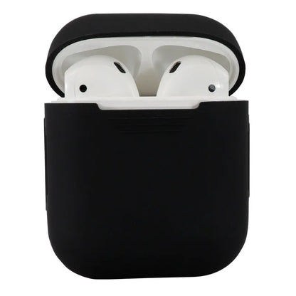 Silicone protective cover for AirPods 2 in various colours showing dimensions 56mm × 47mm × 24mm