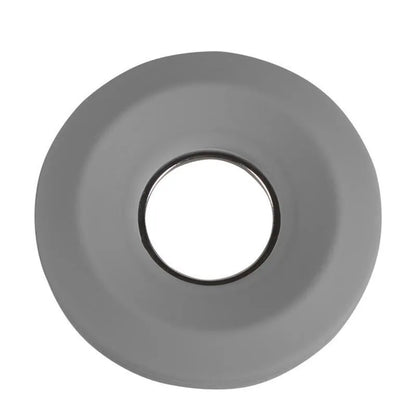 Silicone donut cord reel with magnet for organising mobile phone and headphone cables in light grey colour