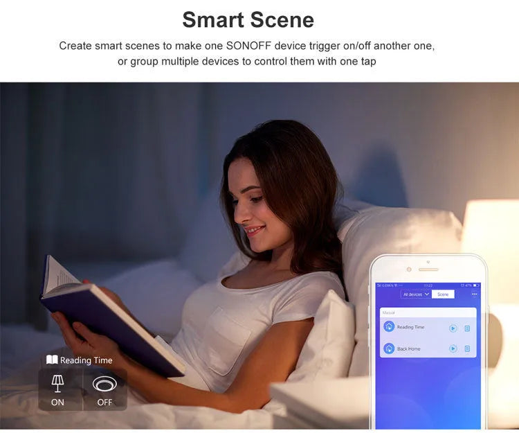 Smart wall switch with tempered glass panel, touch control, 220-250V 10A, 120mm mounting hole distance