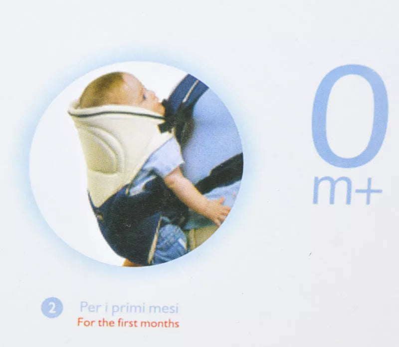 Newborn back pocket in red and blue with super wide padded shoulder strap