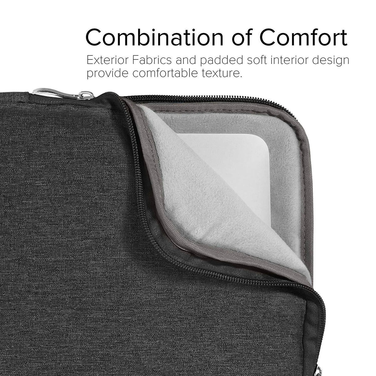 Canvas tablet case handbag in grey colour with thicken anti-fall protection for student Pro 12.9 devices