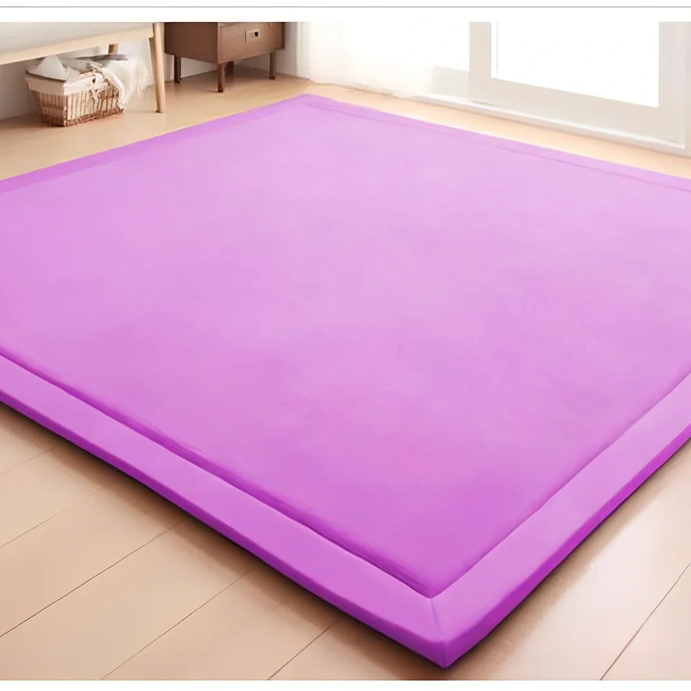 Thick coral velvet tatami mat with 2-3cm pile height for baby crawling protection on floors
