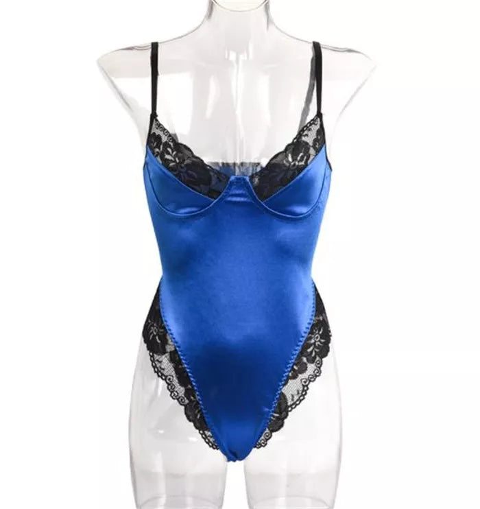 Elegant lace bodysuit with adjustable fit in various colors