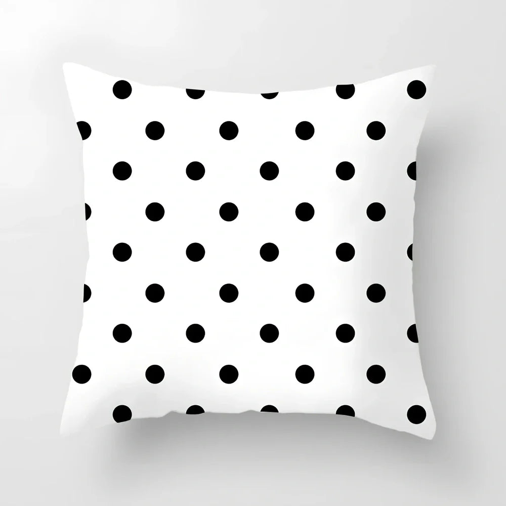 45x45cm geometric pattern sofa cushion cover in peach skin fabric