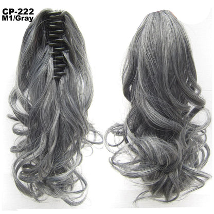 Stylish ponytail hair extension with natural-looking synthetic fibers for comfortable all-day wear