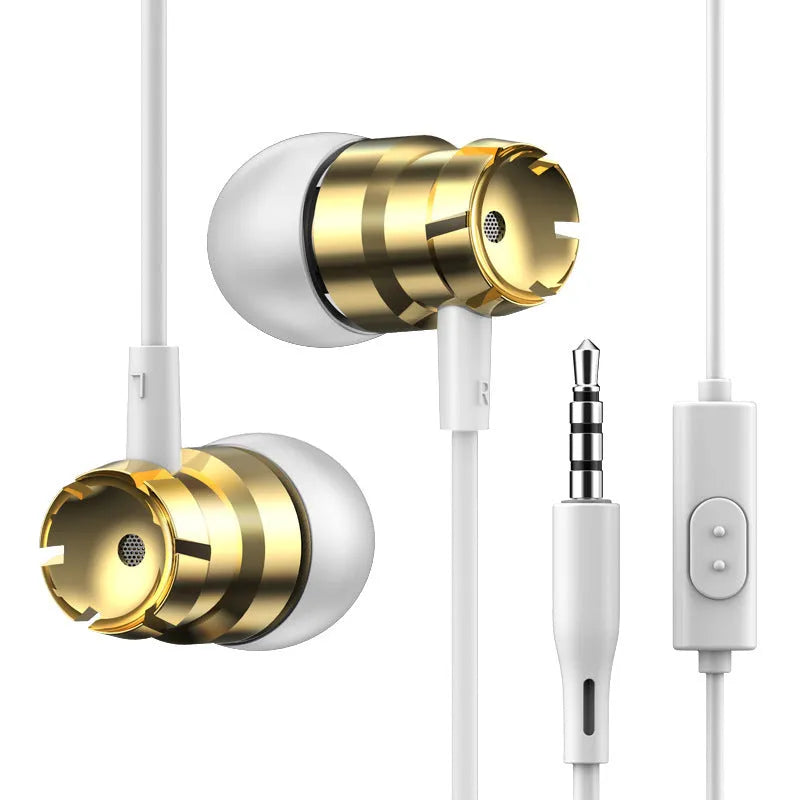 Metal turbo in-ear wired headphones with 3.5mm plug in multiple colour options