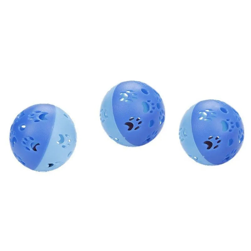Pethome hollow plastic cat toy ball, 5cm diameter, 20g, in pink or blue