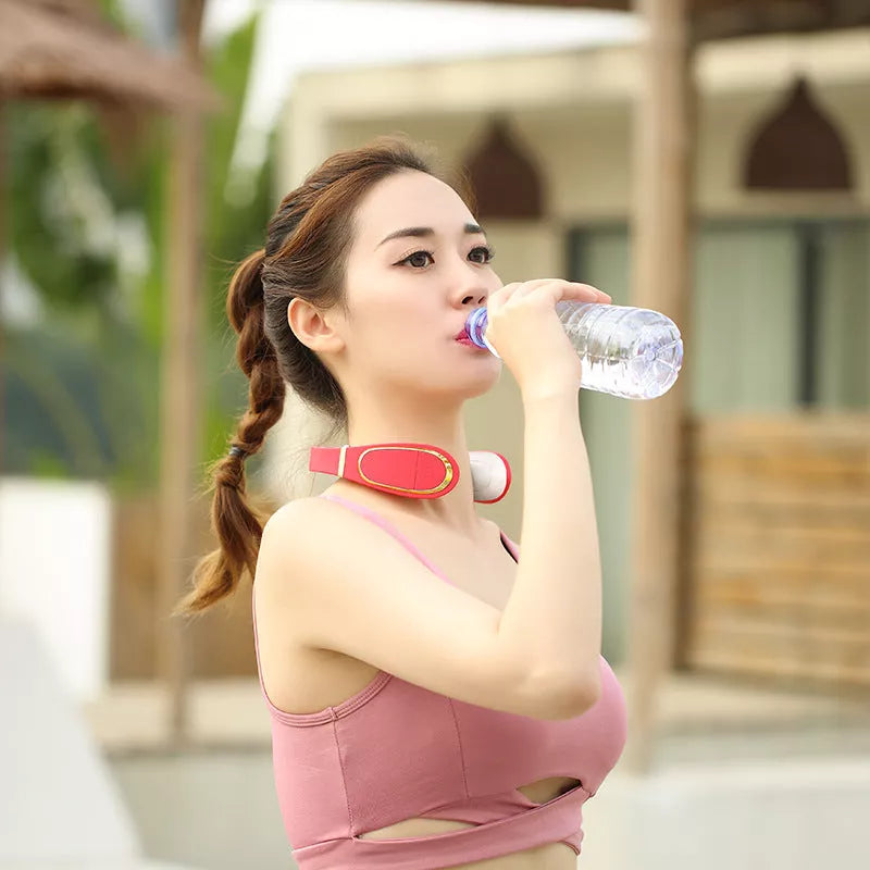 Electric Smart Shoulder Massager in white, pink, or red with remote control