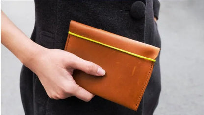 Green gray silicone card holder open showing magnetic closure and visible card slots