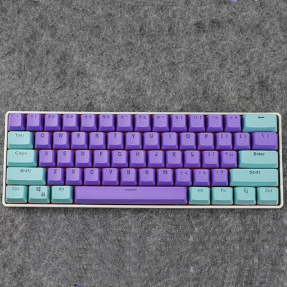 PBT transparent keycap set with matte texture and OEM height for RK61, GANSS ALT61, GH60 and I610T keyboards