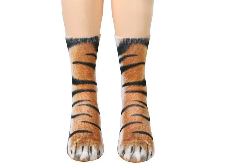 Stylish 3D animal print socks featuring various designs like cat, dog, elephant, and more for unisex all-day comfort and fashion