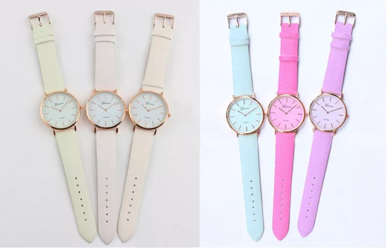Simple Scale Temperature-sensitive Color-changing Watch with quartz movement and UV reactive dial