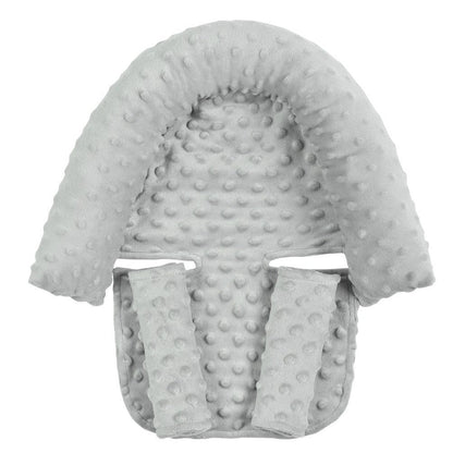 Baby car safety head support pillow and seat belt covers in various colors