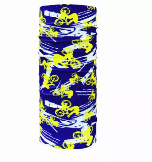 Polyester sports bandana for cycling and sun protection in various patterns