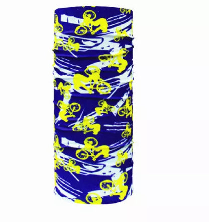 Polyester sports bandana for cycling and sun protection in various patterns