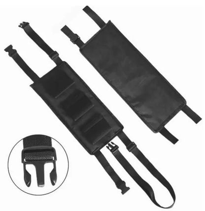 Car seat fishing rod holder with durable nylon and neoprene construction