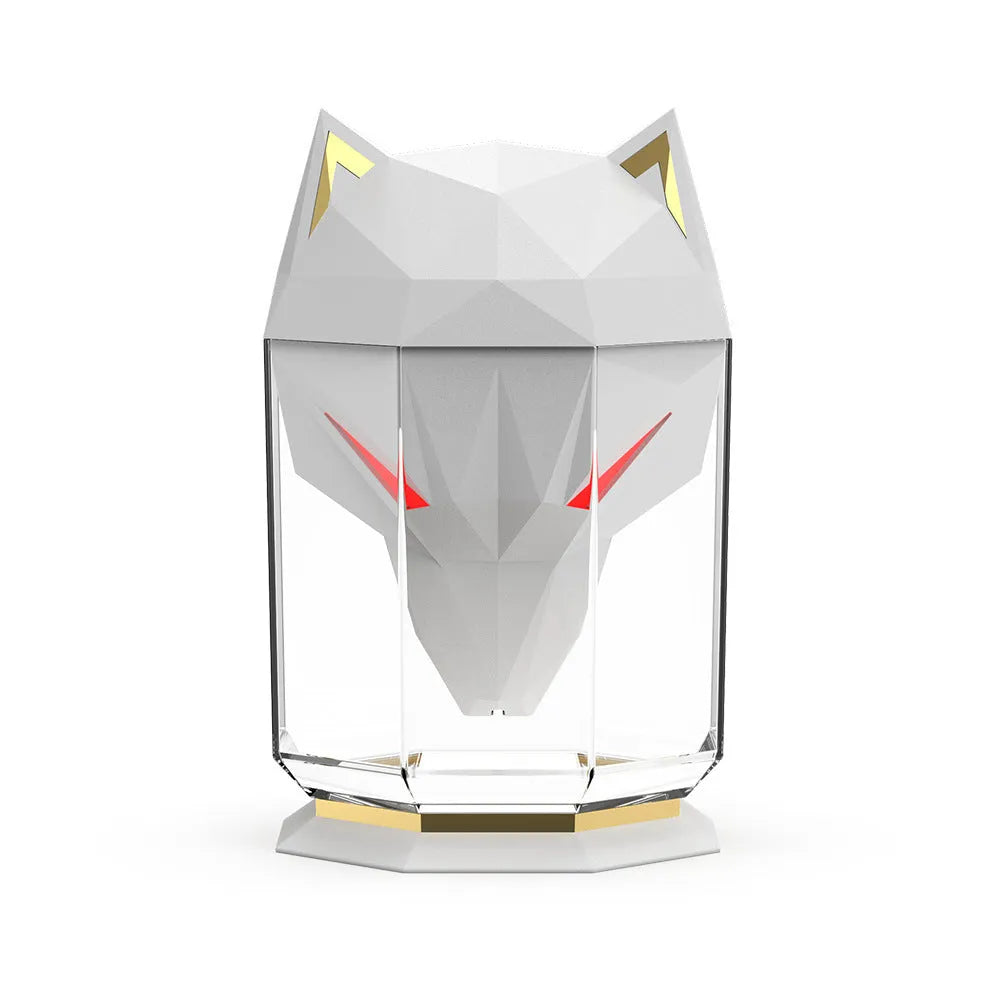 War Wolf black ultrasonic desktop humidifier with colour changing lights and water tank.
