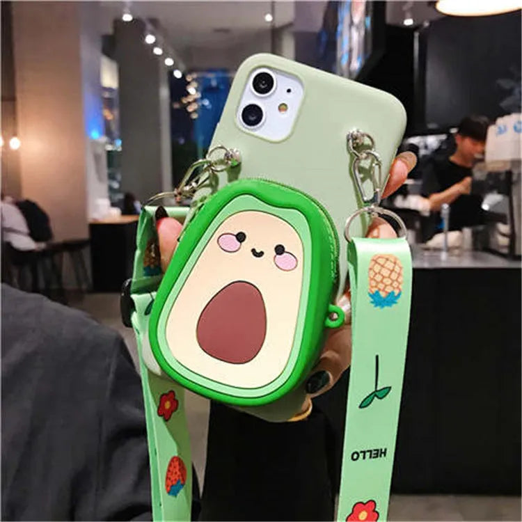 Cartoon camouflage pattern Huawei silicone wallet case with card slots in multiple colours