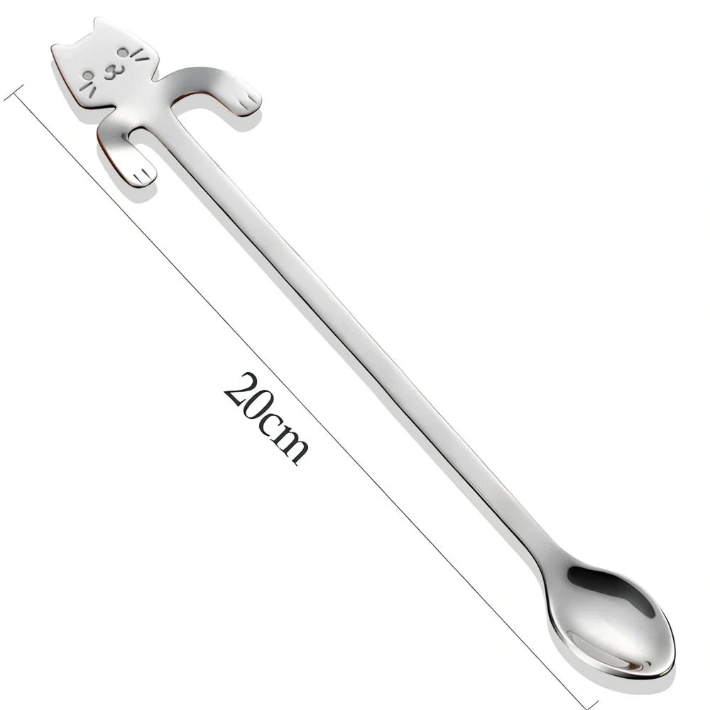 304 stainless steel coffee spoon with cartoon animal handle measuring 11.8cm length