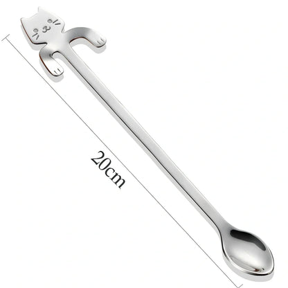 304 stainless steel coffee spoon with cartoon animal handle measuring 11.8cm length